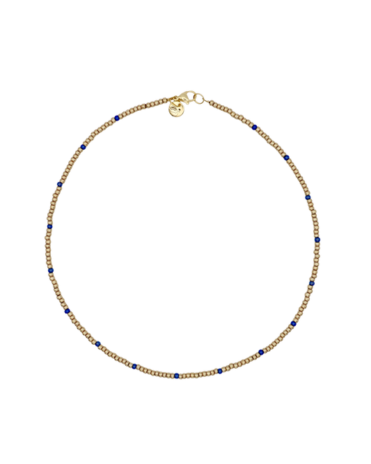 GOUD/BLAUWE MIYUKI KETTING