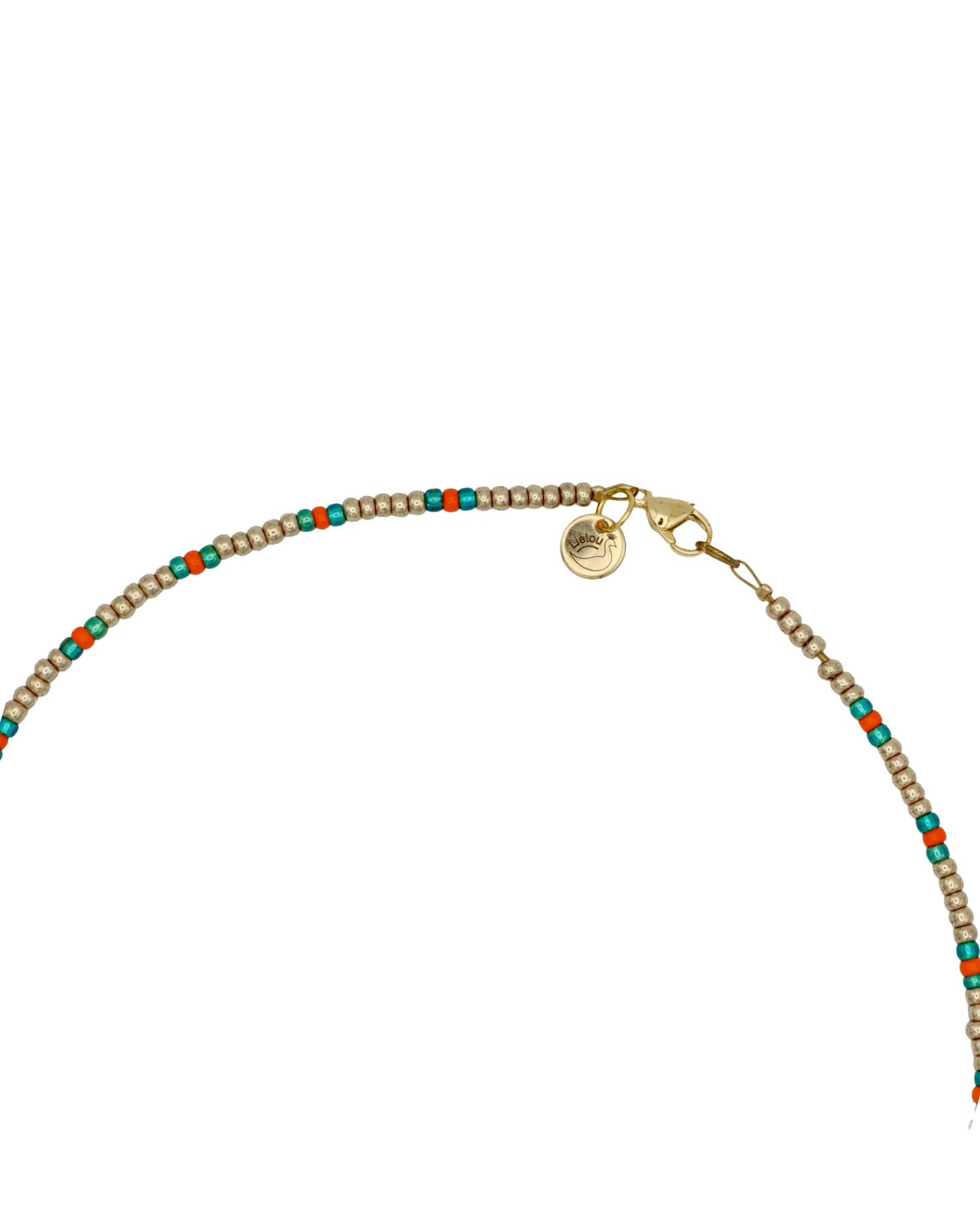 GOUD/SMARAGDGROENE/ORANJE MIYUKI KETTING