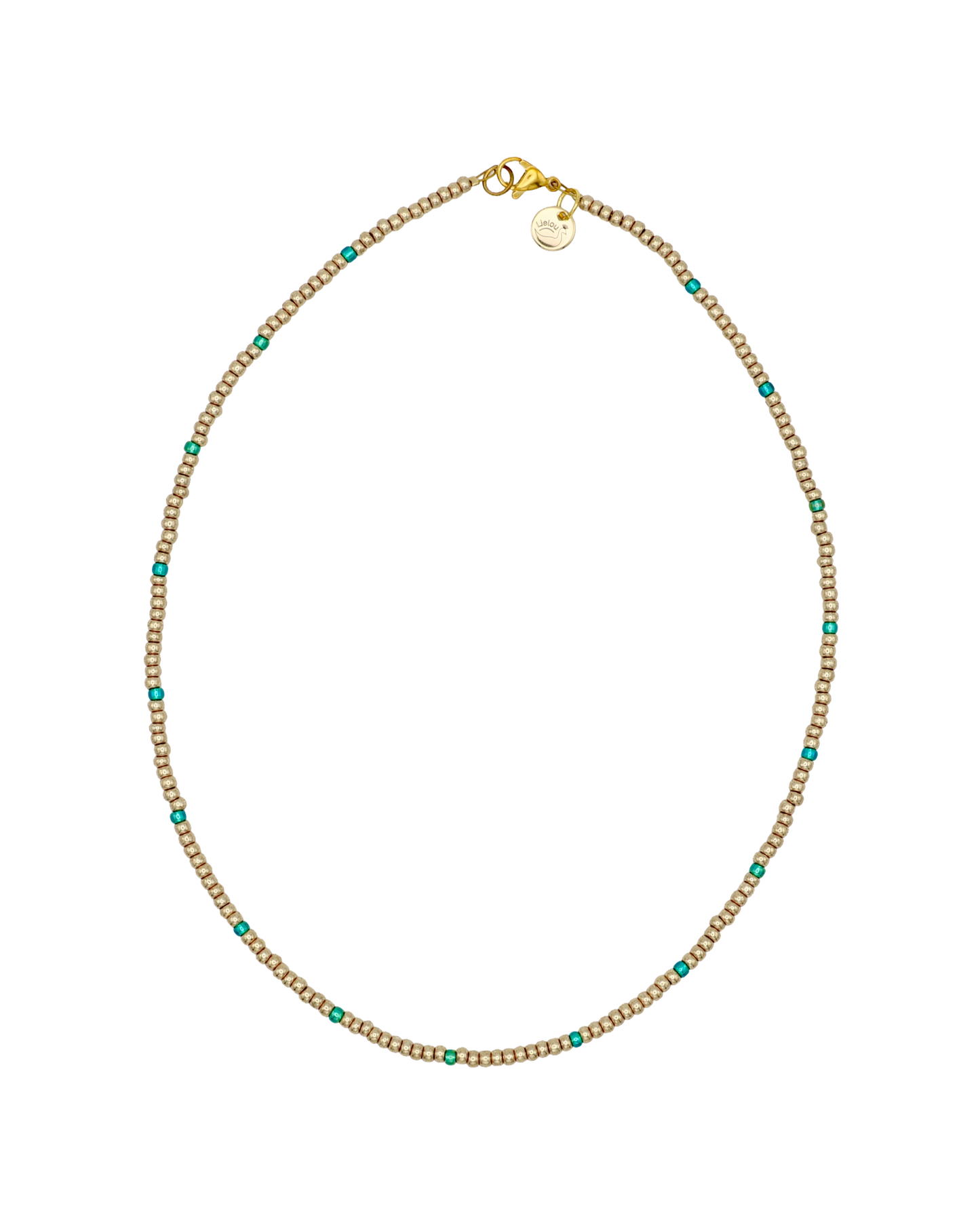 GOUD/SMARAGDGROENE MIYUKI KETTING