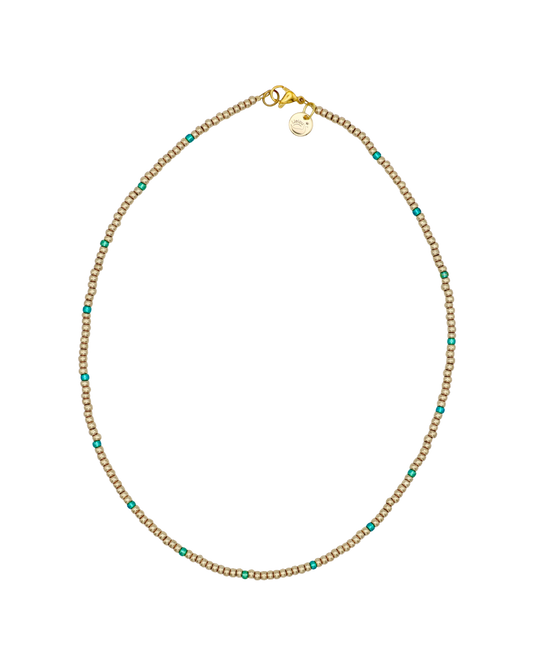 GOUD/SMARAGDGROENE MIYUKI KETTING