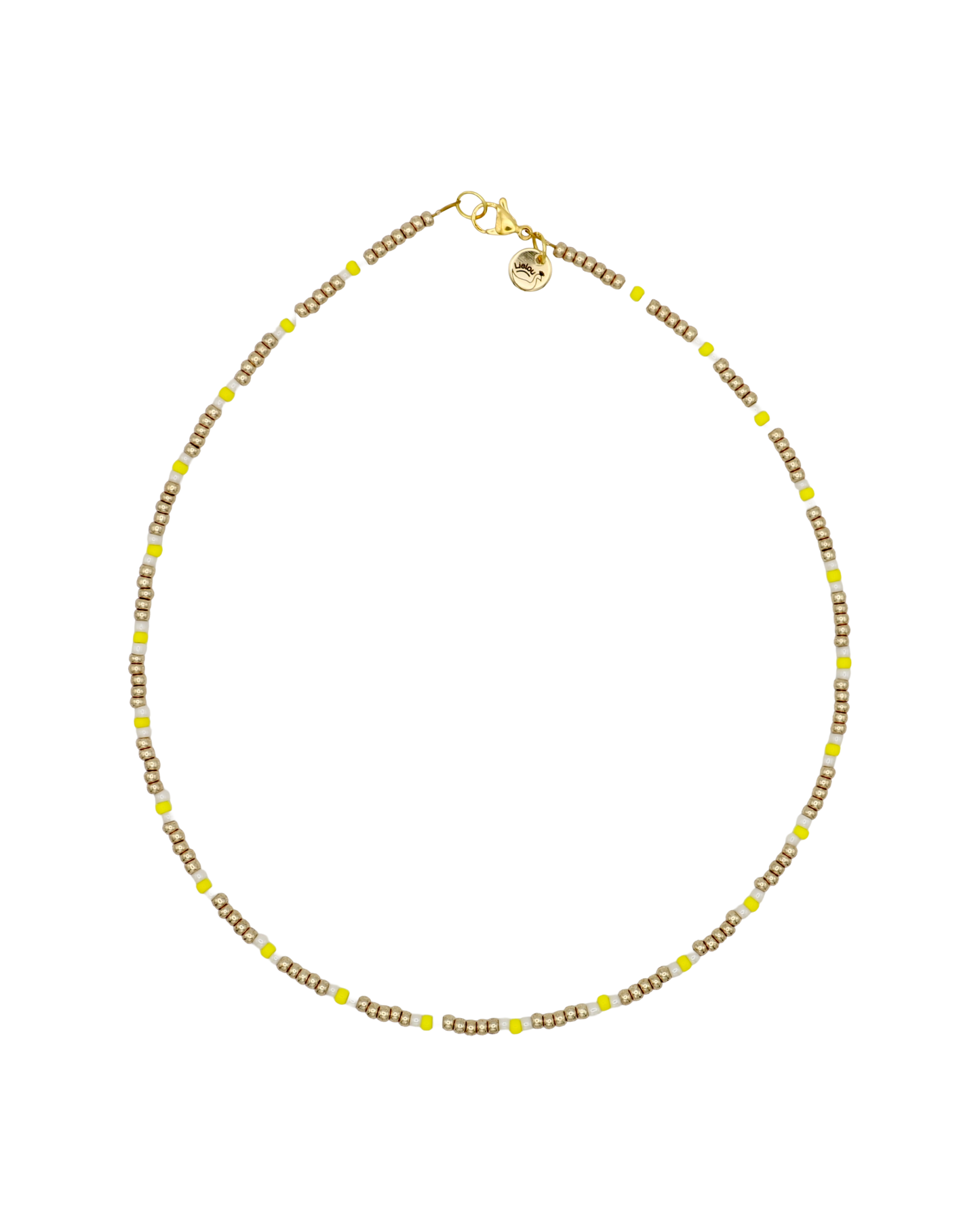 GOLD/WHITE/YELLOW MIYUKI NECKLACE