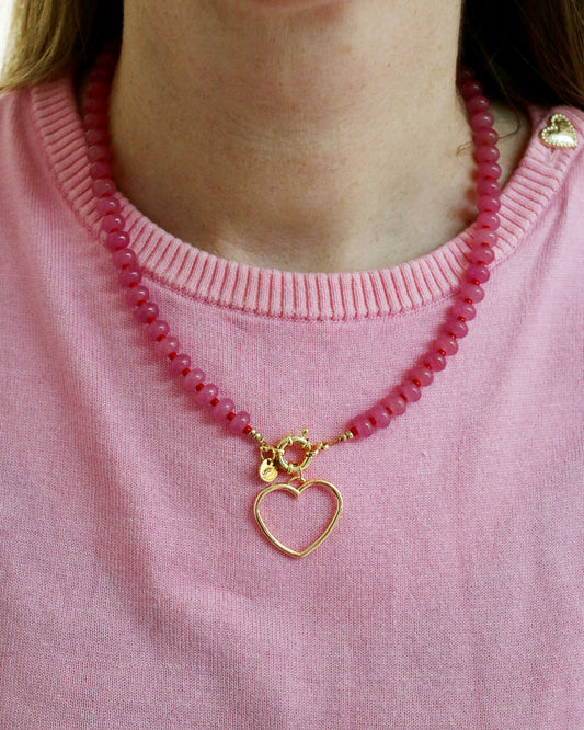 GOUDEN HAPPY HEARTS KETTING