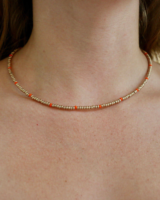 GOUD/ORANJE MIYUKI KETTING
