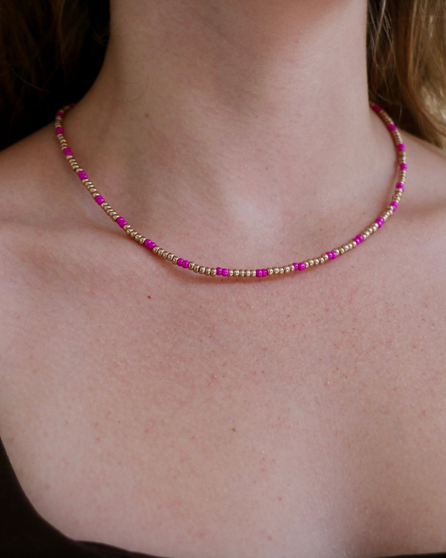 GOUD/ROZE MIYUKI KETTING