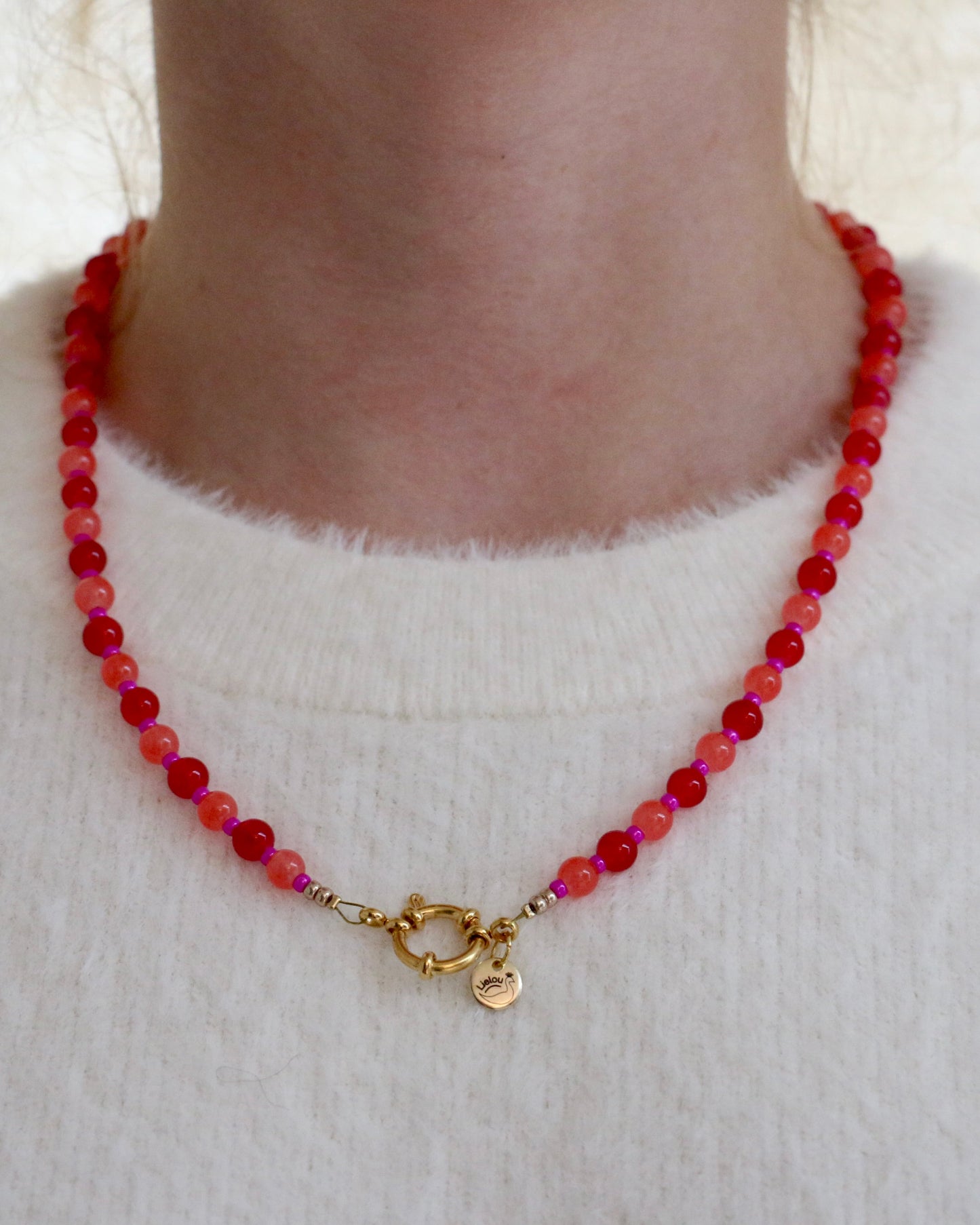 RED/ORANGE NECKLACE LINA