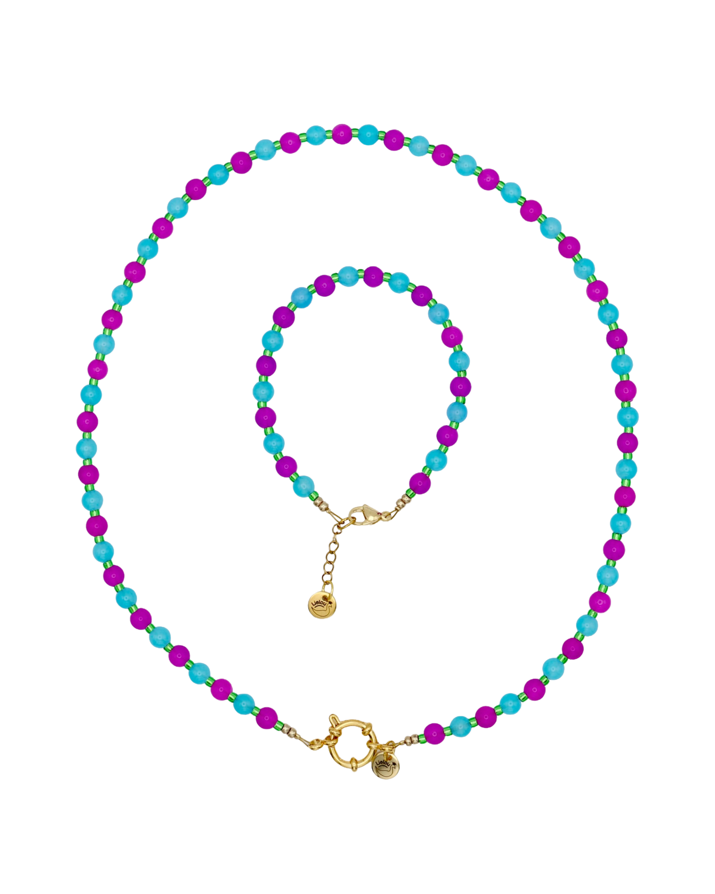 PAARS/BLAUWE KETTING CAMI