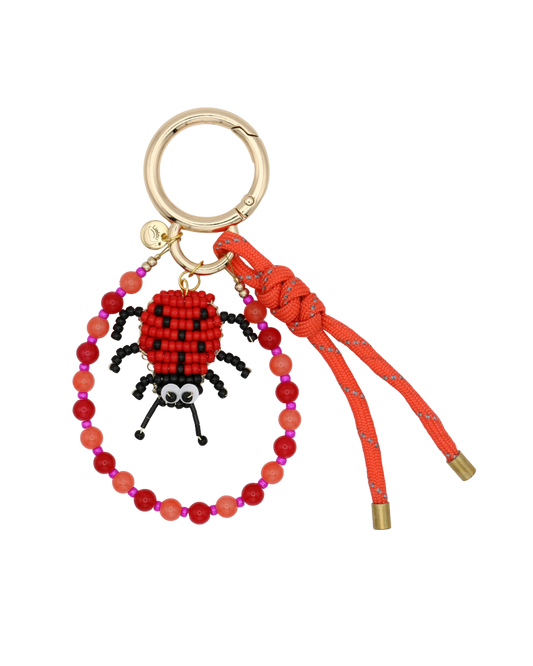 ROOD LIEVEHEERSBEESTJE BAG CHARM LINA