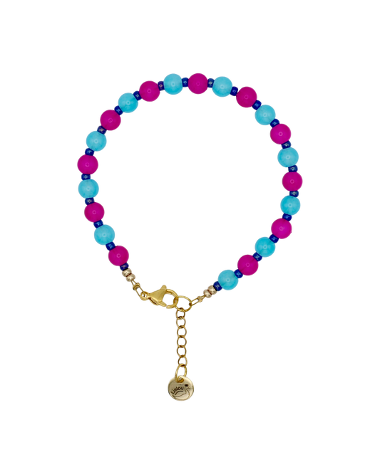 ROZE/BLAUWE ARMBAND AURI