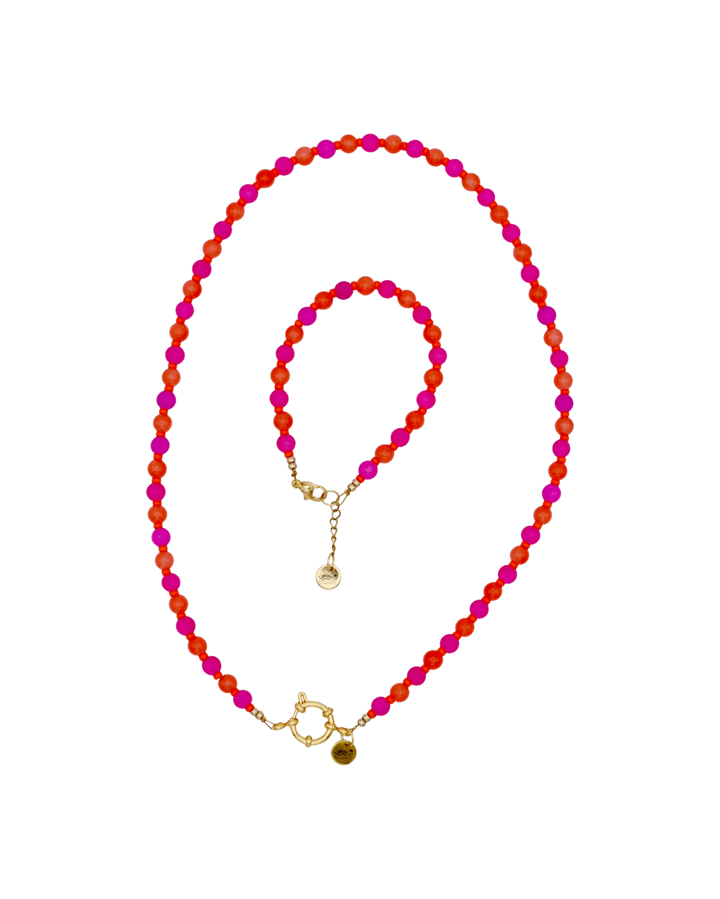 ROZE/ORANJE KETTING KAIA