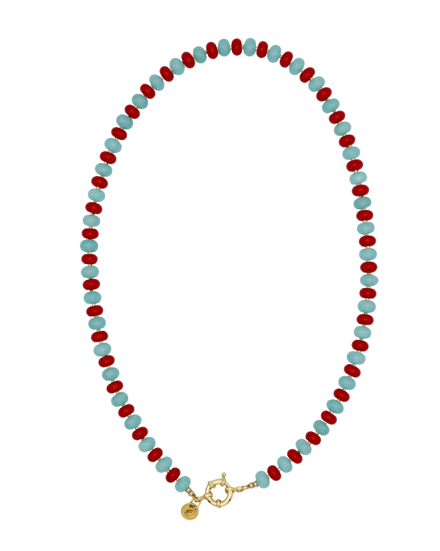 BABYBLAUW/ROOD RONDELLE KETTING NOVA