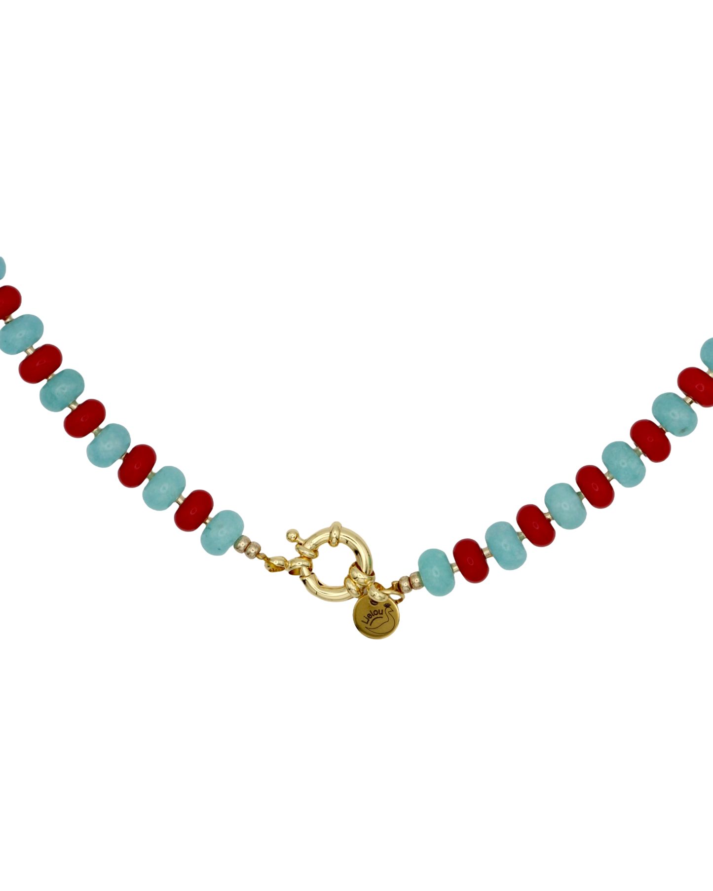 BABYBLAUW/ROOD RONDELLE KETTING NOVA