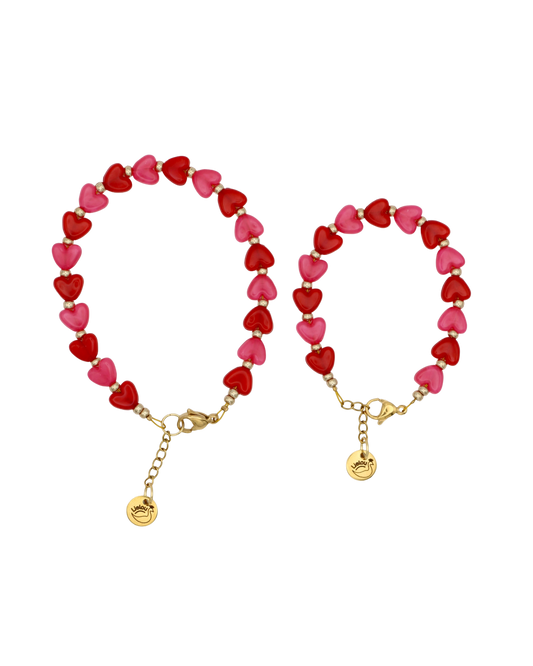 BUNDEL - HAPPY HEARTS MINI-ME ARMBANDEN SET