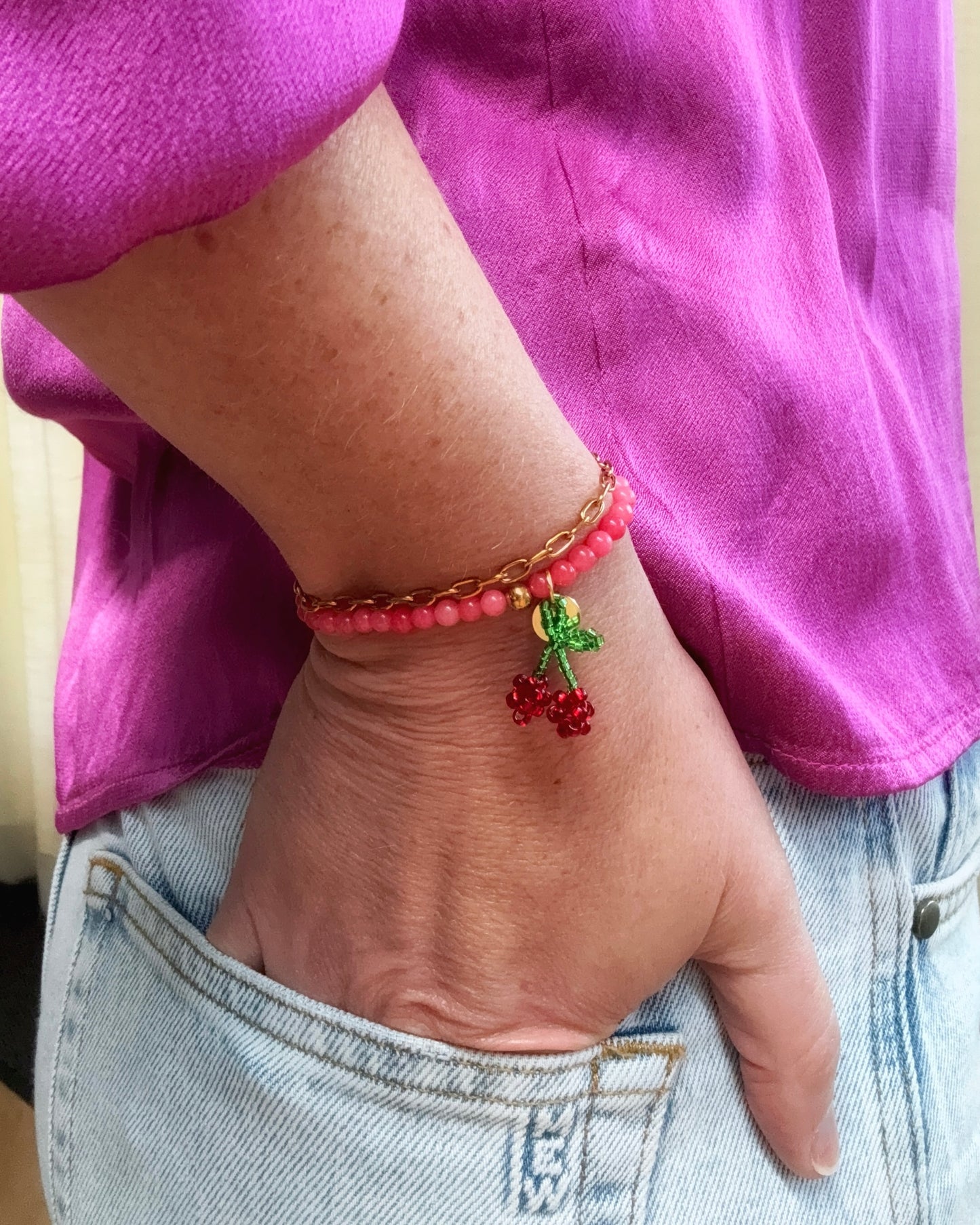 CHERRY DREAM ARMBAND ROZE