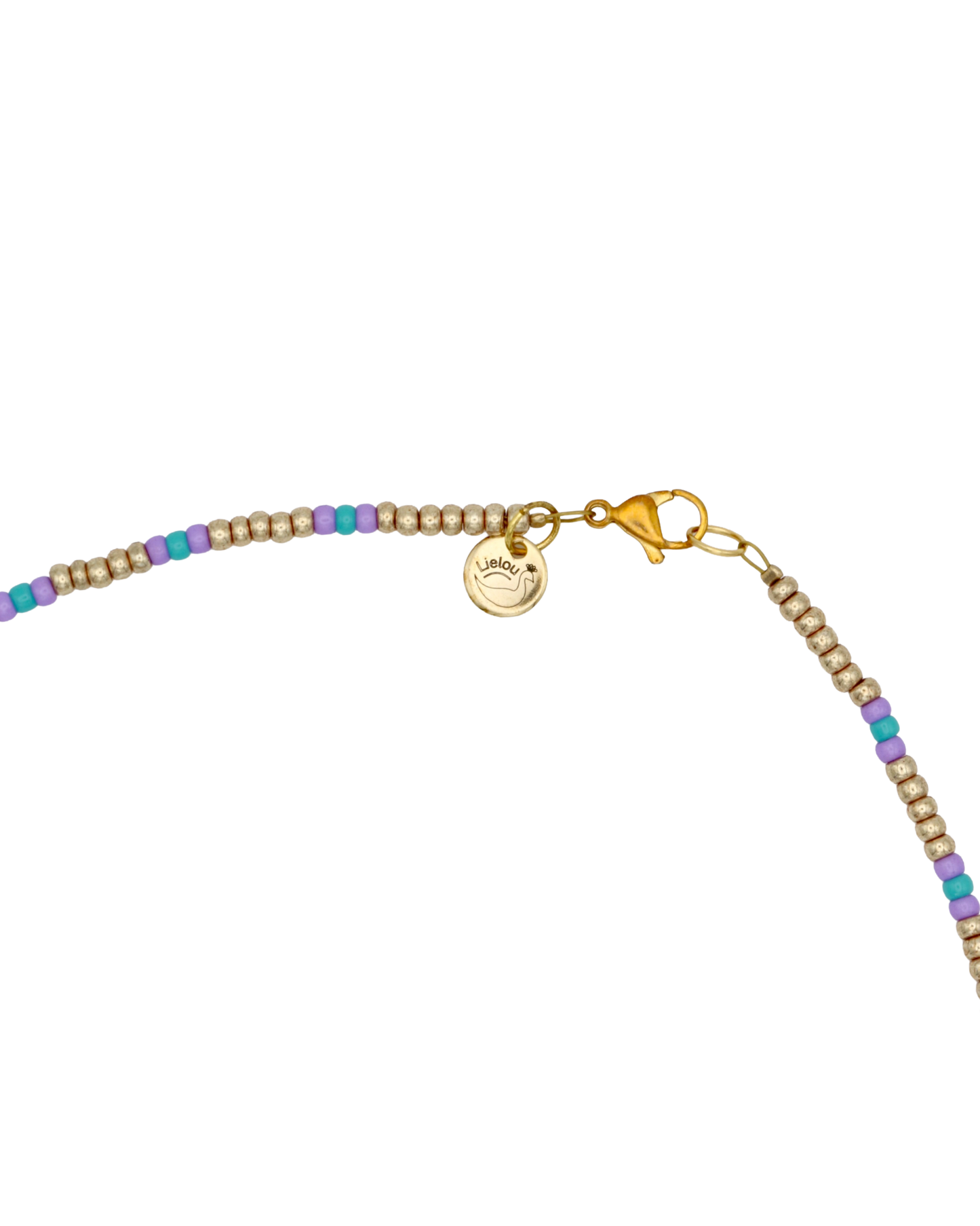 GOLD/LILAC/TURQUOISE MIYUKI NECKLACE