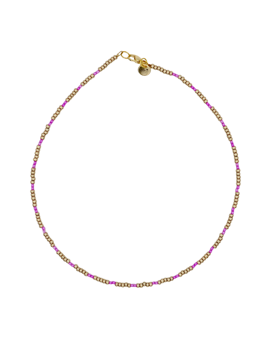GOUD/LILA MIYUKI KETTING