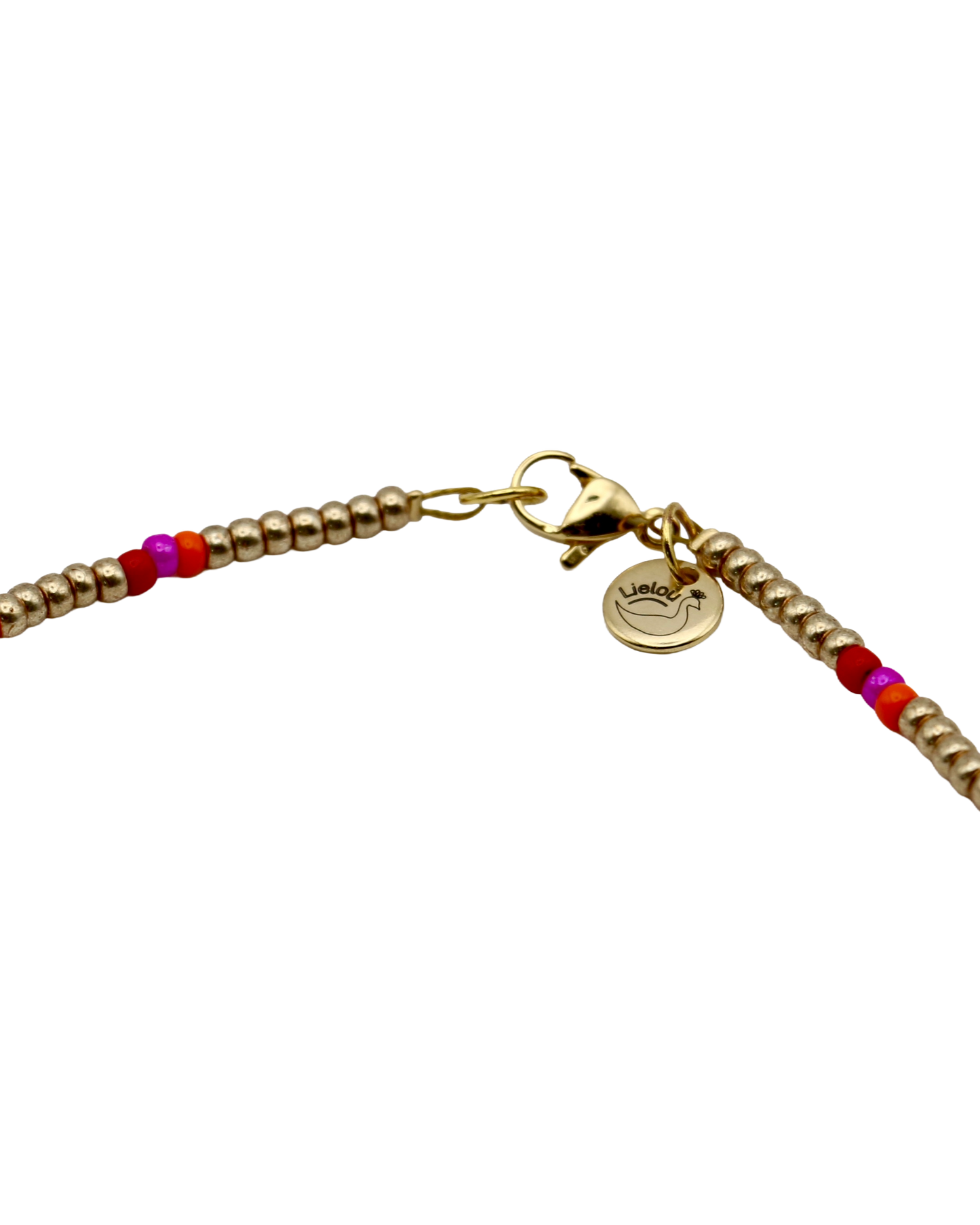 GOLD/ORANGE/RED/PINK MIYUKI NECKLACE