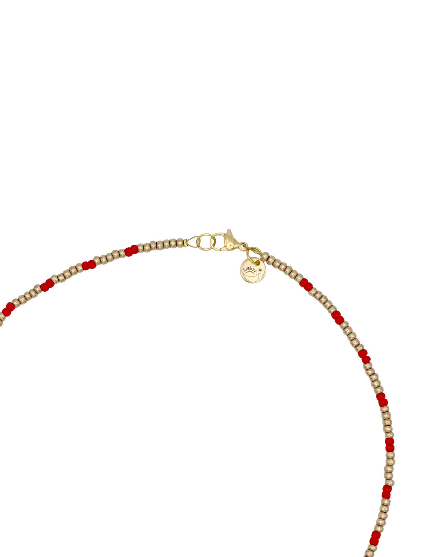 GOLD/RED MIYUKI NECKLACE