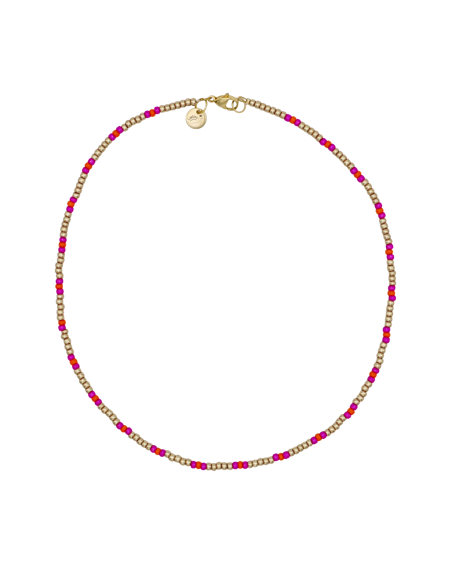 GOLD/PINK/ORANGE MIYUKI NECKLACE