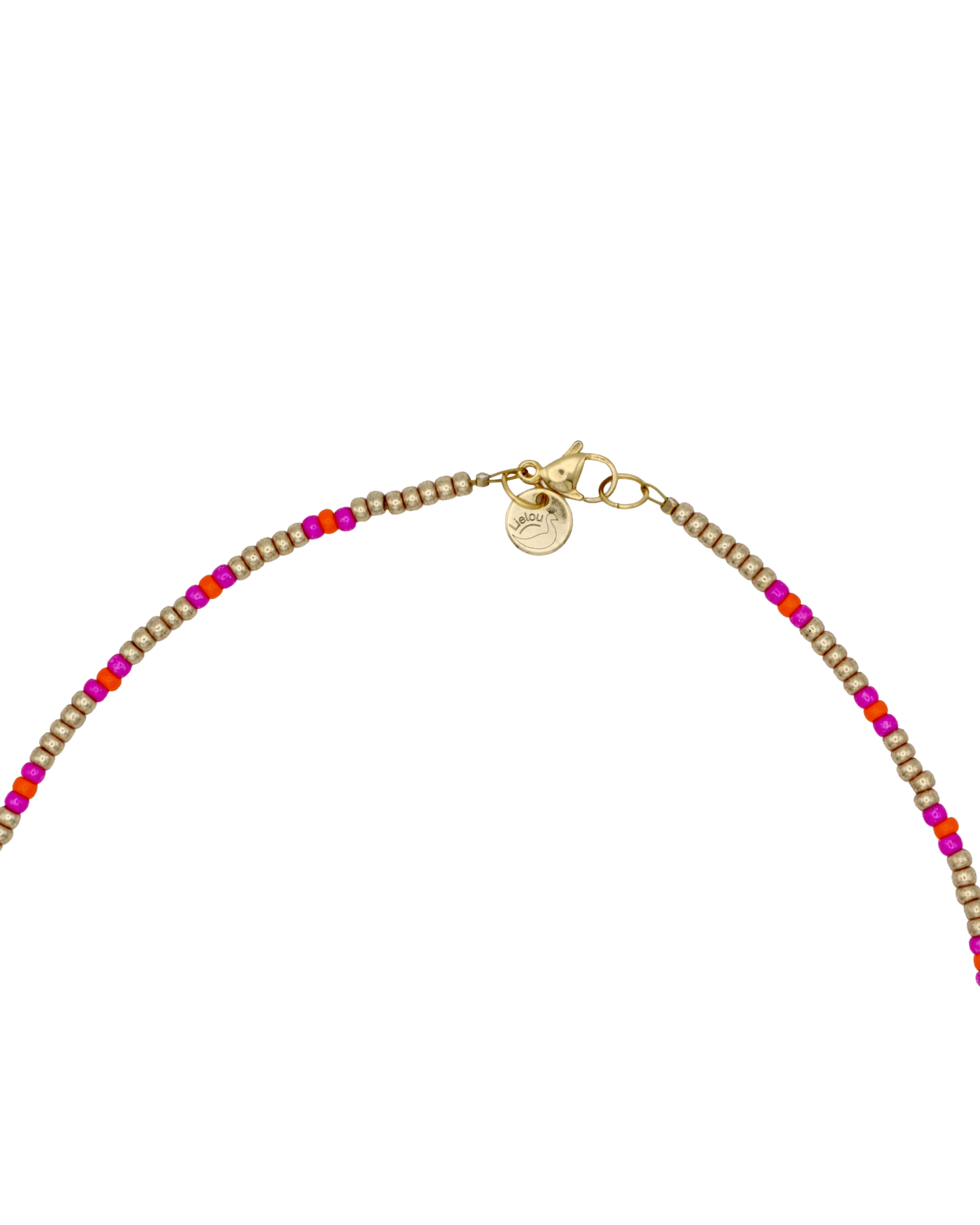 GOLD/PINK/ORANGE MIYUKI NECKLACE