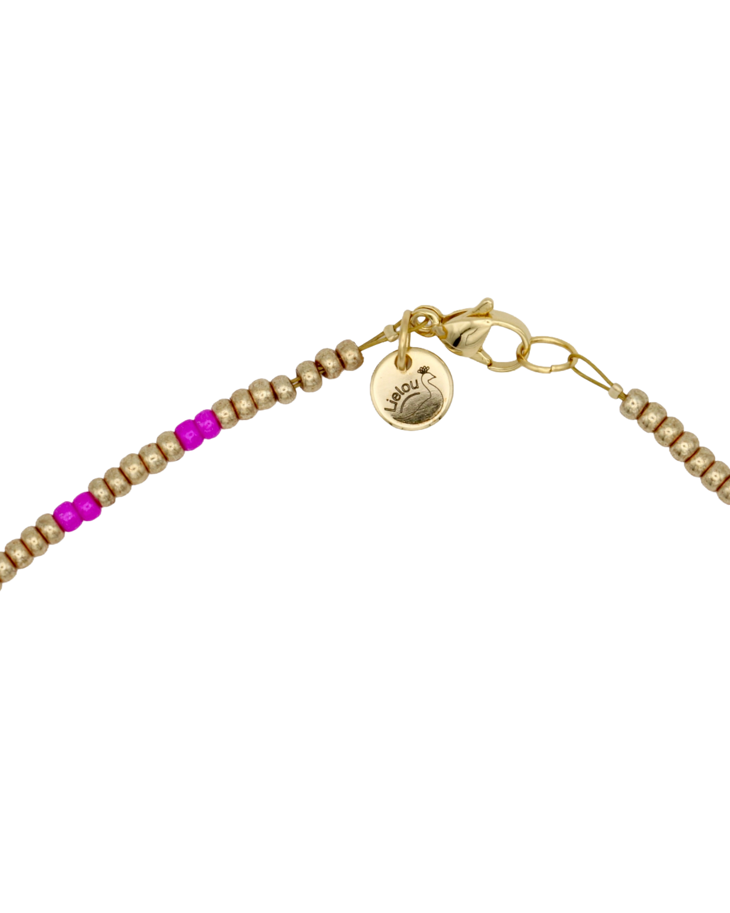 GOLD/PINK MIYUKI NECKLACE