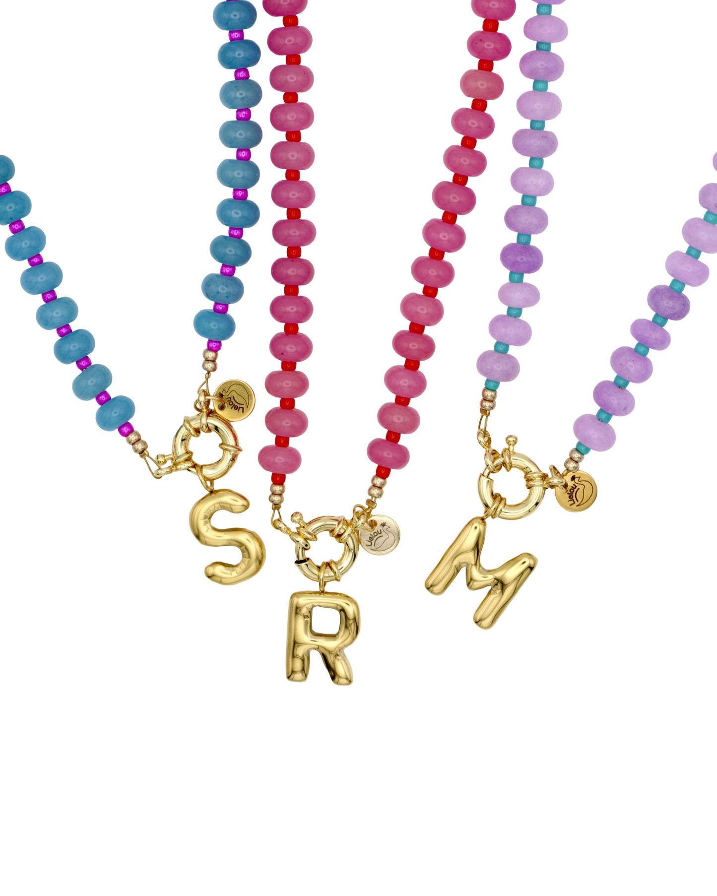 DONKERBLAUW/KORAAL RONDELLE KETTING MARINA