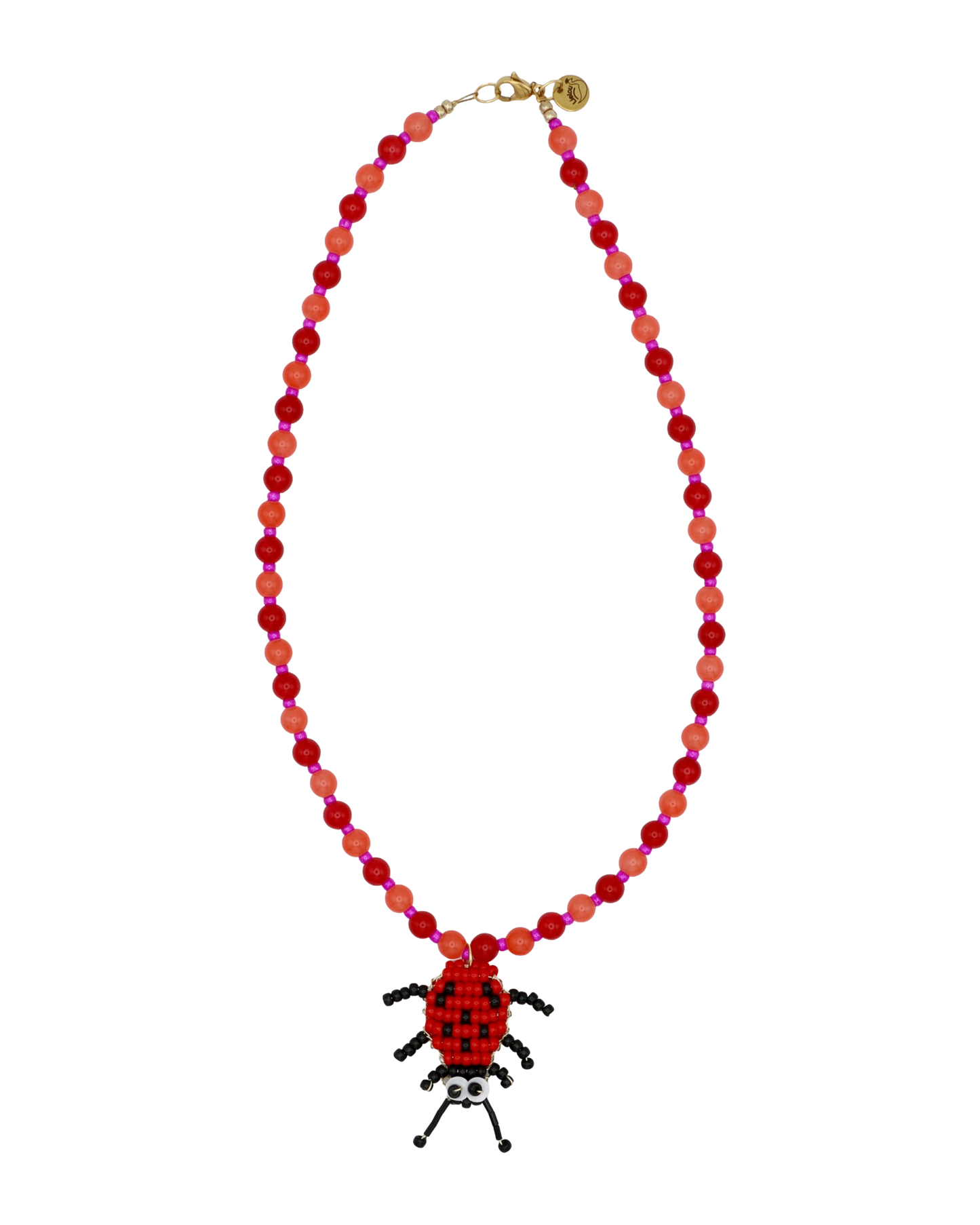 KIDS - ROOD/ORANJE KETTING ROOD LIEVEHEERSBEESTJE LITTLE LINA