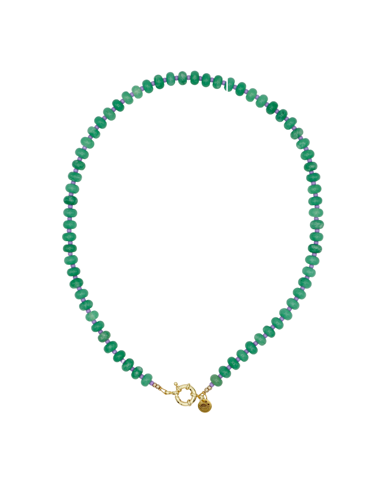 LICHTGROEN/LILA RONDELLE KETTING BLOOM