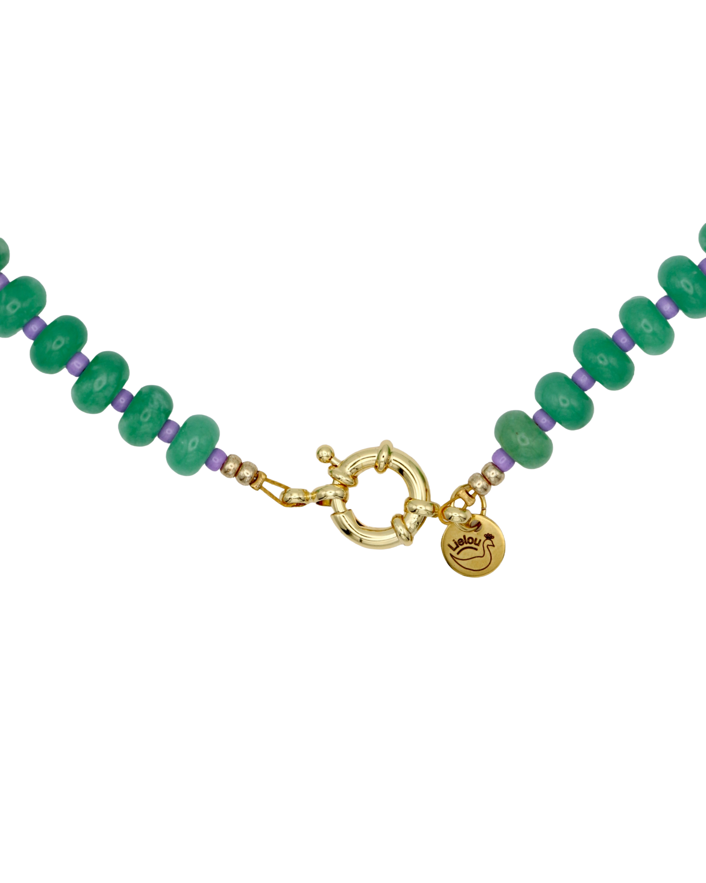 LICHTGROEN/LILA RONDELLE KETTING BLOOM