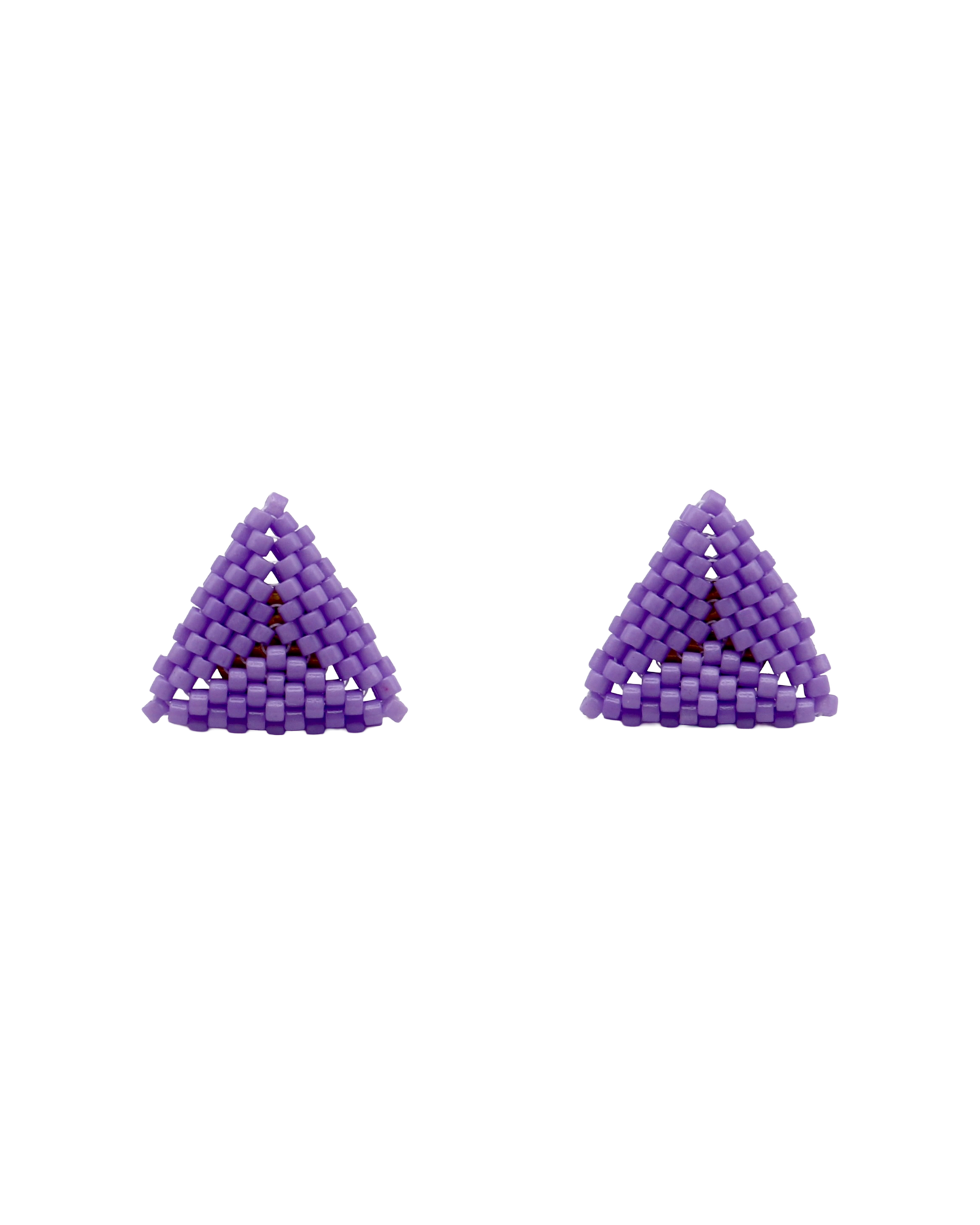 LILAC TRIANGLE STUD EARRINGS