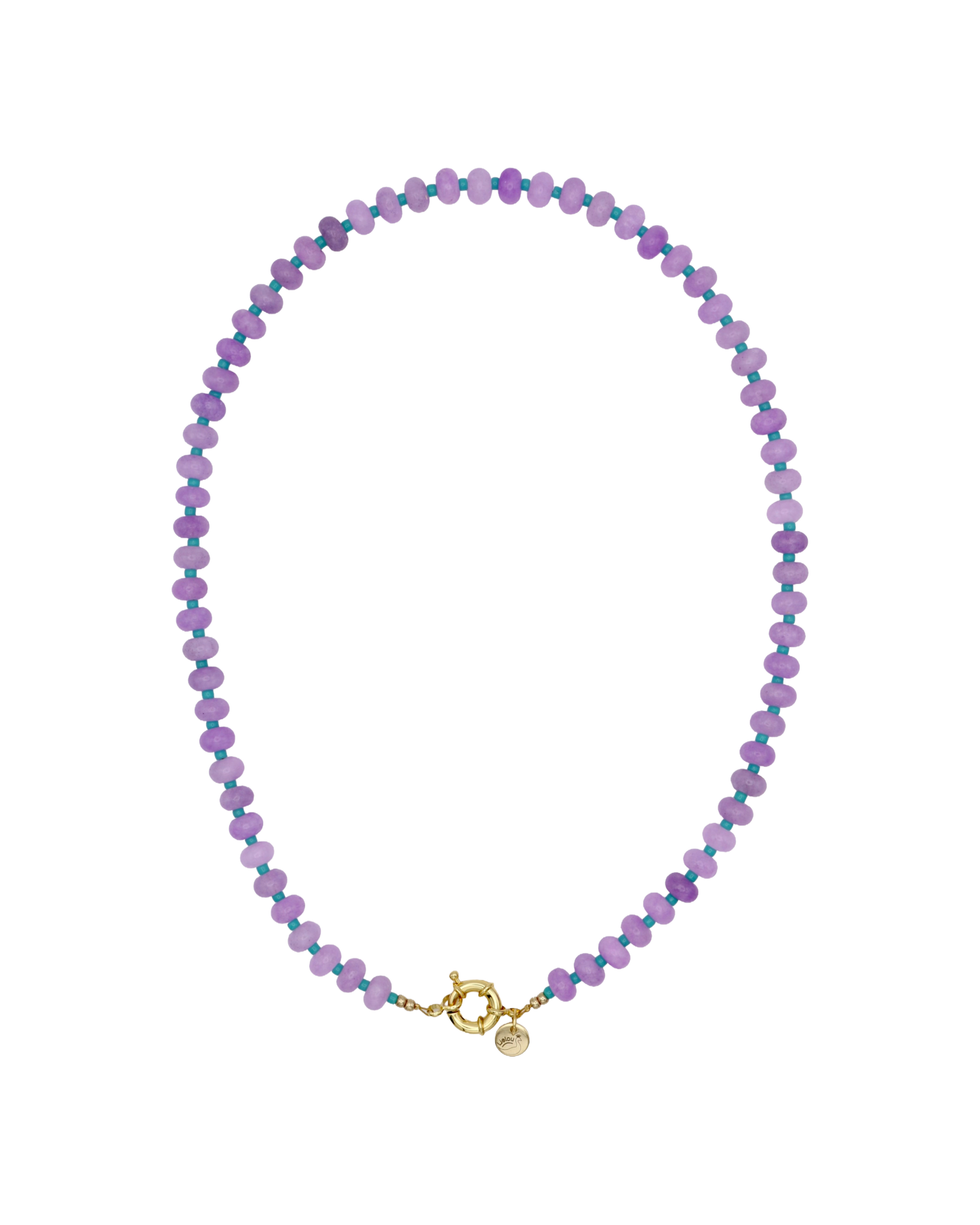 LILA/TURQUOISE RONDELLE KETTING IRIS