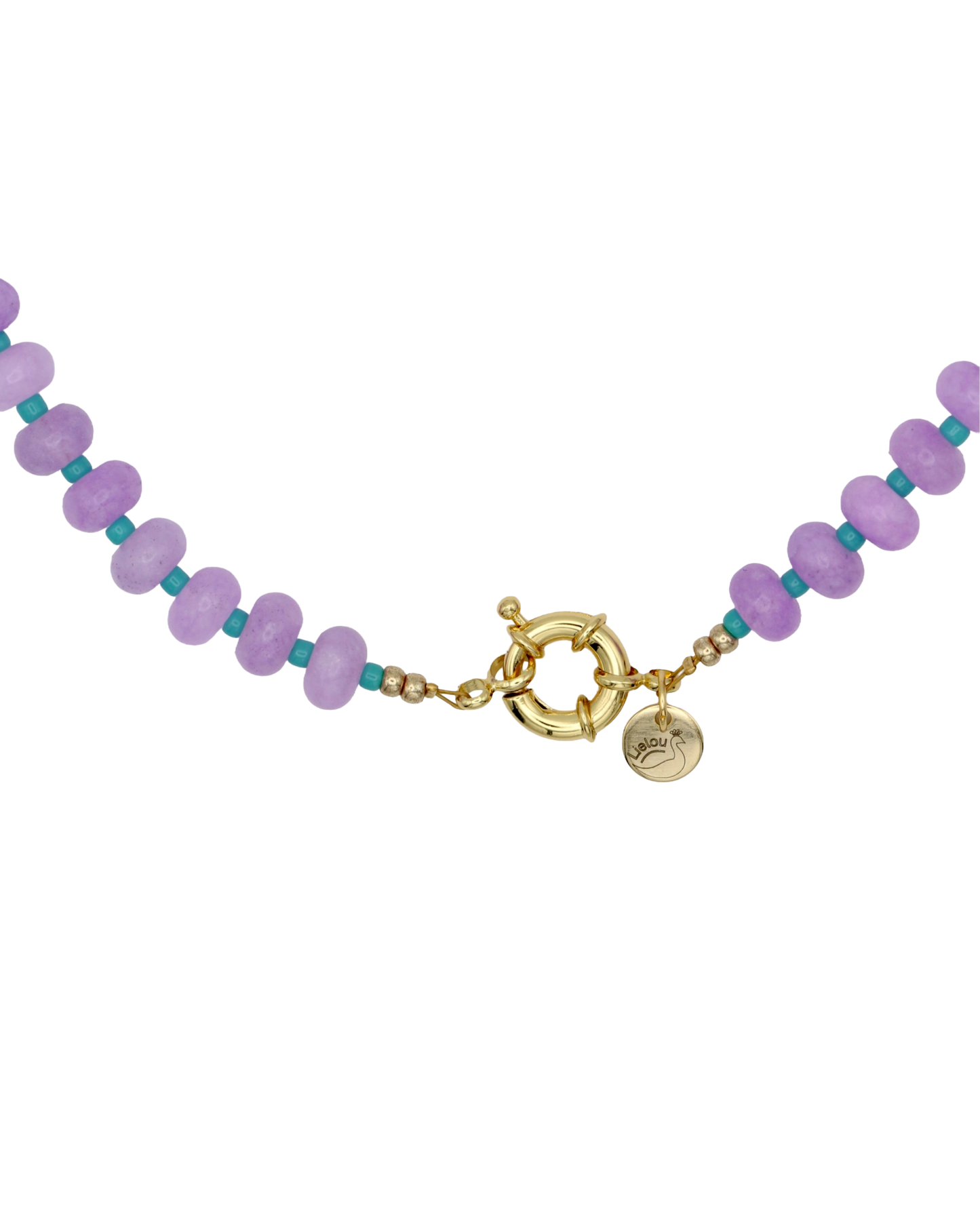 LILA/TURQUOISE RONDELLE KETTING IRIS