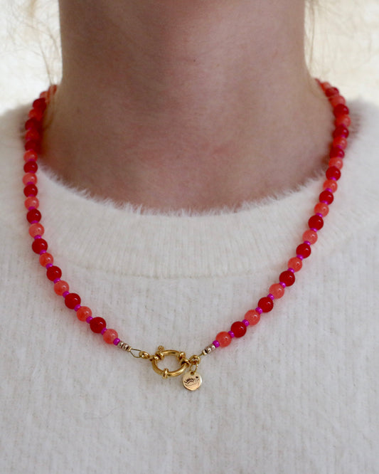 RED/ORANGE NECKLACE LINA