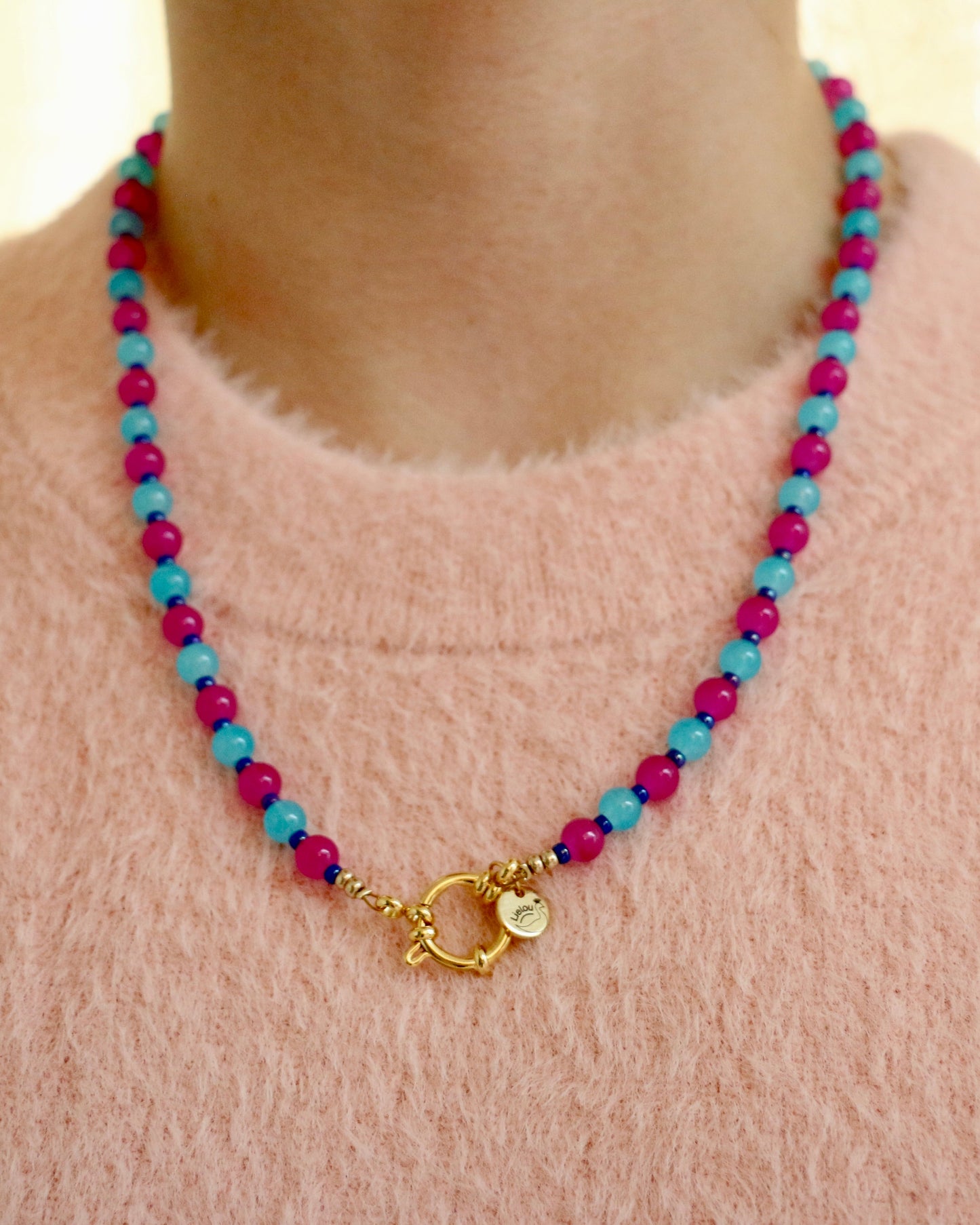 PINK/BLUE NECKLACE AURI