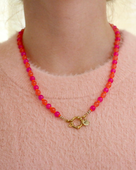 ROZE/ORANJE KETTING KAIA