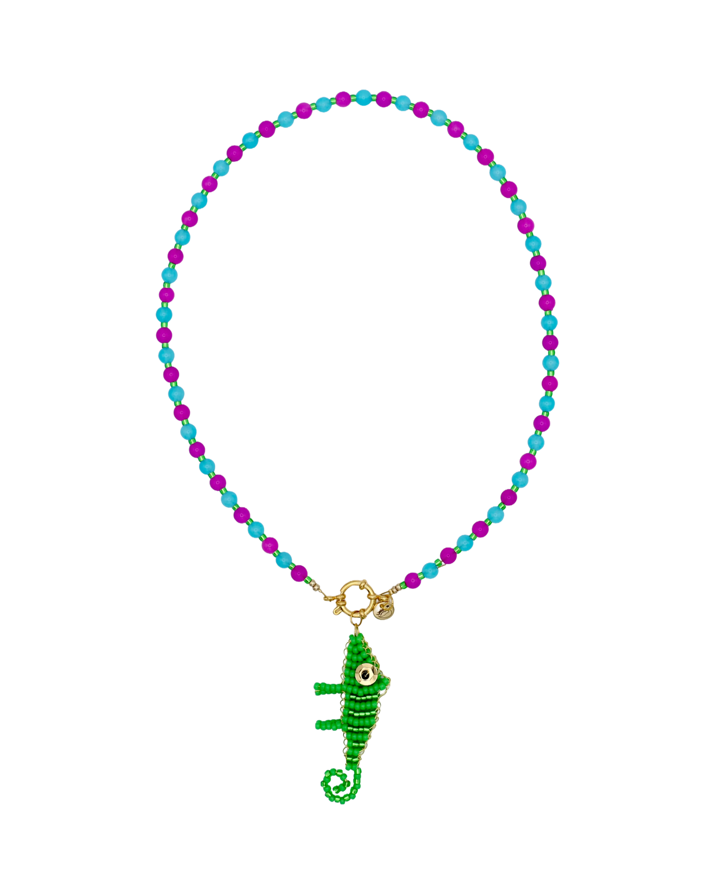 PAARS/BLAUWE KETTING GROENE KAMELEON CAMI