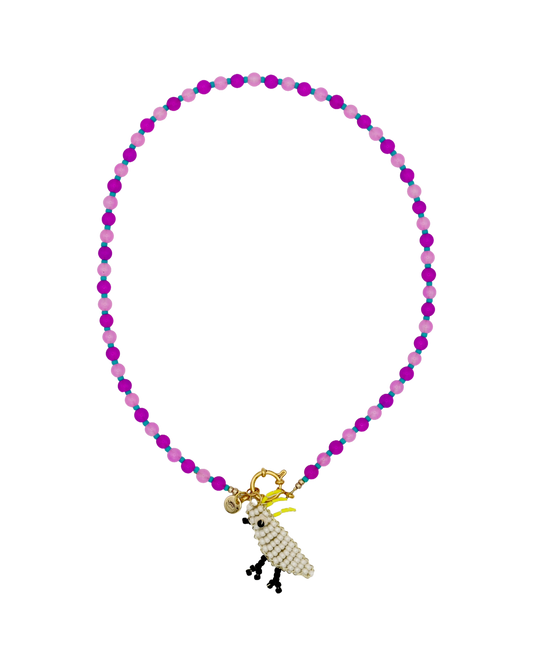 PURPLE/LILAC CHAIN ​​YELLOW-CRESTED COCKATOO LILO