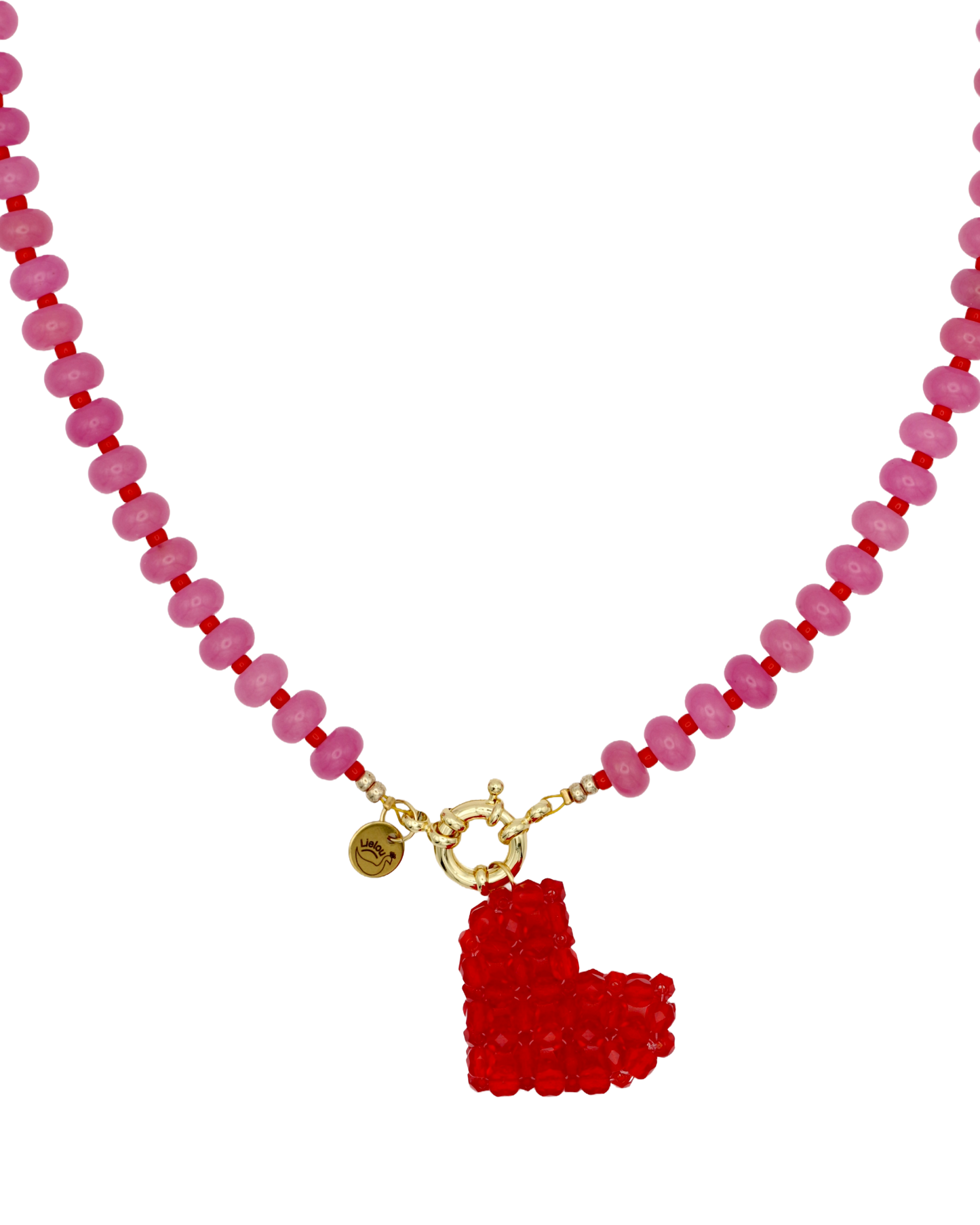 RODE HAPPY HEARTS KETTING