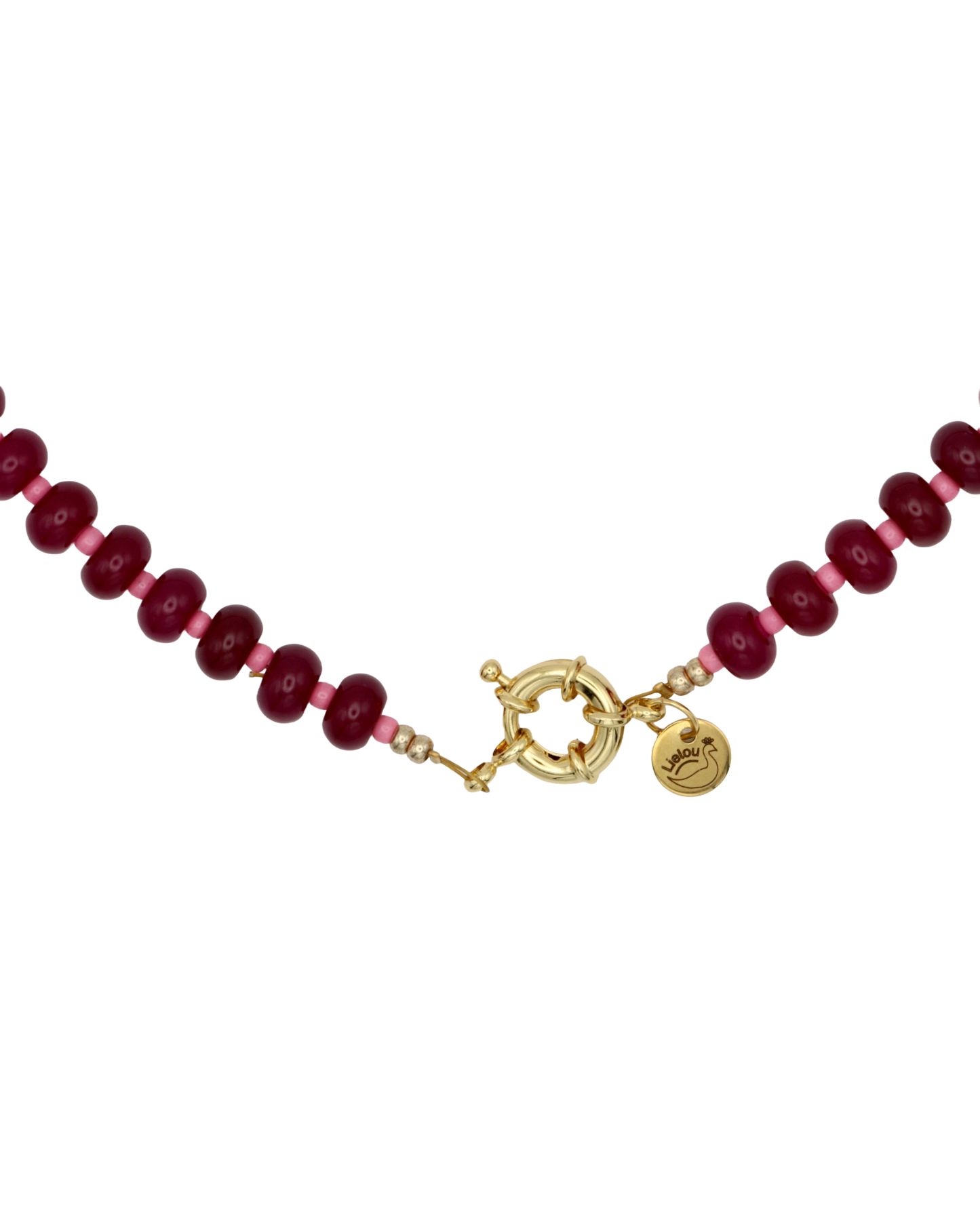 ROODPAARS/ROZE RONDELLE KETTING MUSE