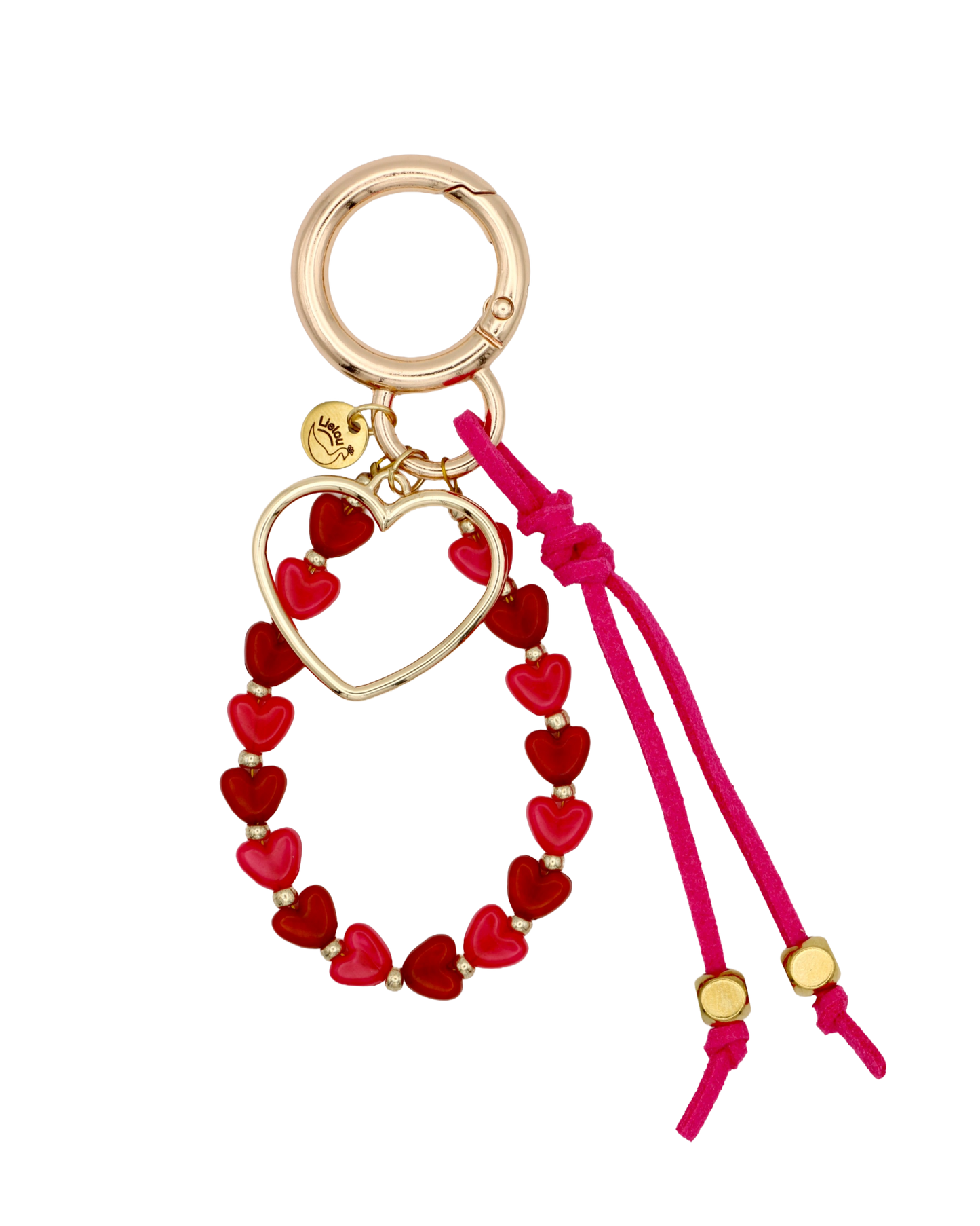 ROOD/ROZE HAPPY HEARTS BAG CHARM