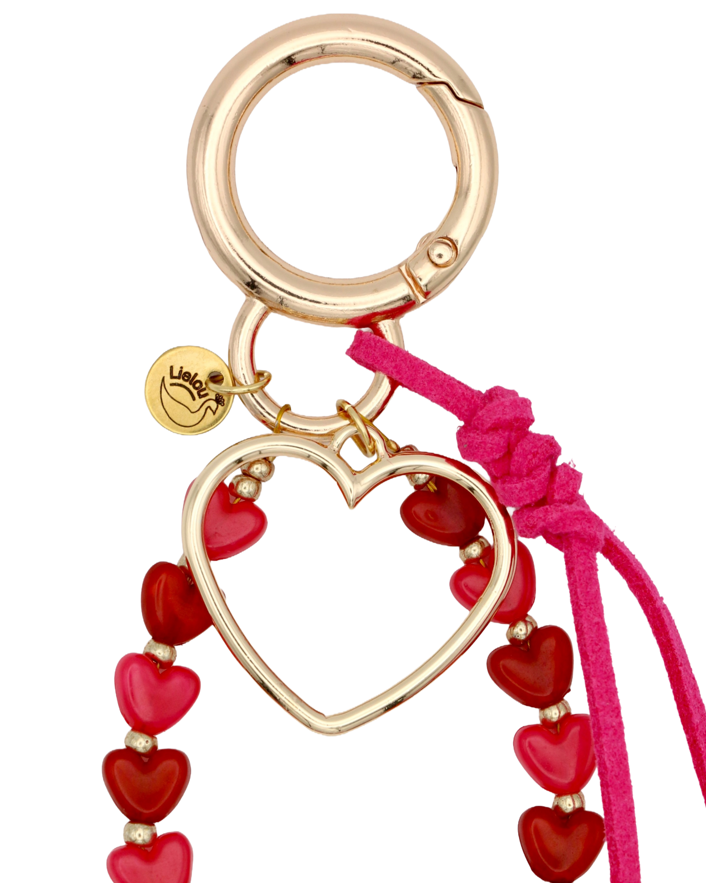 ROOD/ROZE HAPPY HEARTS BAG CHARM