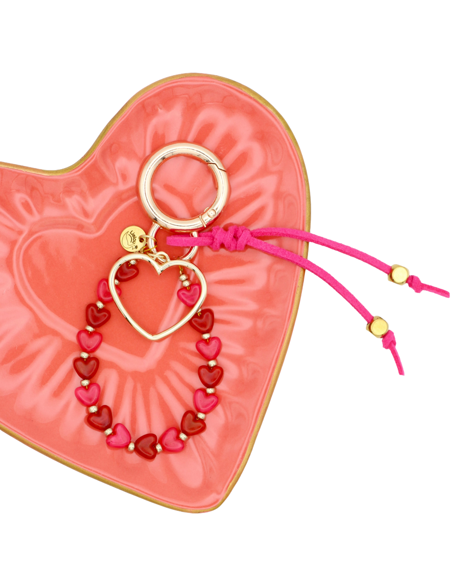 ROOD/ROZE HAPPY HEARTS BAG CHARM