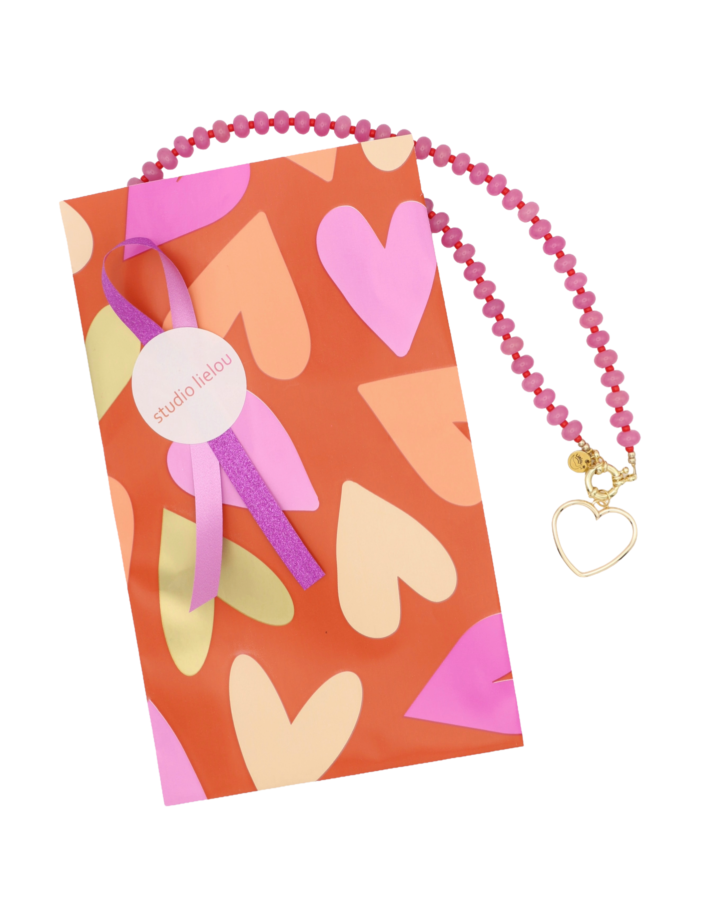 GOUDEN HAPPY HEARTS KETTING